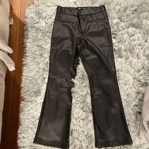 NWT Zara leather ankle pants